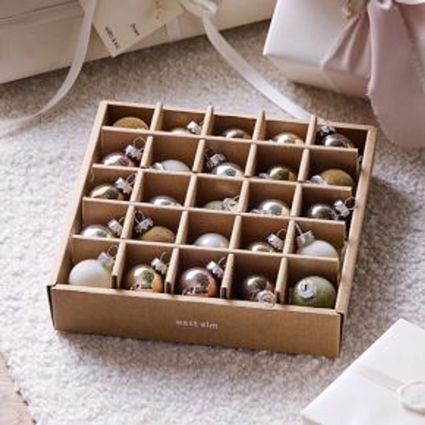 Neutrals Glass Ball Ornaments (Set of 25)