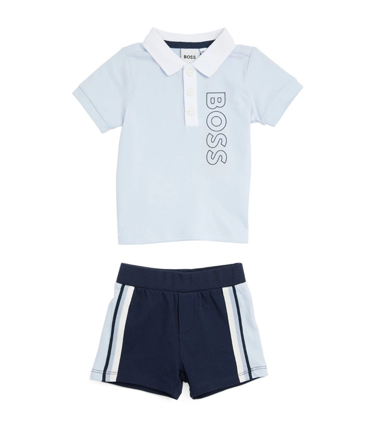 BOSS Kidswear Polo Shirt and Shorts Set (3-18 Months) | Harrods DK