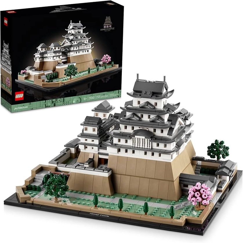 Amazon.com: LEGO Architecture Landmarks Collection: Himeji Castle 21060 Building Set, Build & Display this Collectible Model for Adults, Fun Gift for Lovers of Japan, Famous Japanese Buildings, History and Travel : Toys & Games