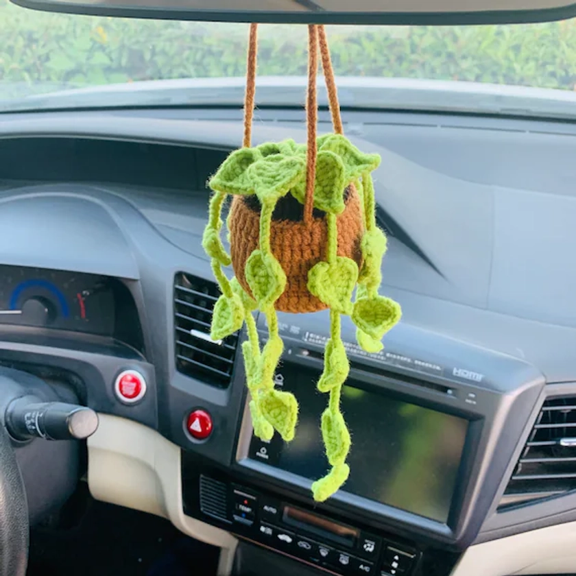 Cute Love Chlorophytum Comosum Bracketplant Car Mirror Hanging - Etsy
