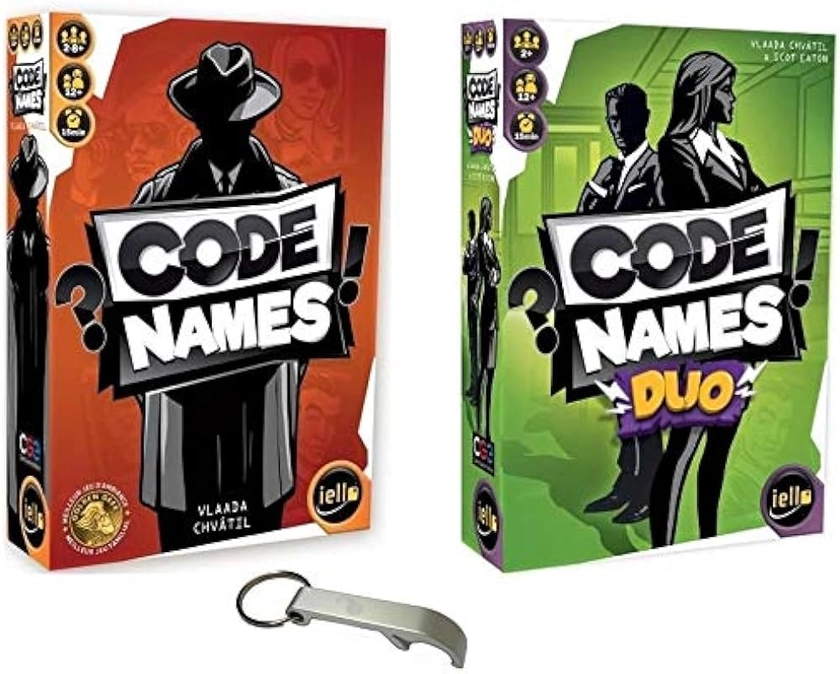 Lot Code Names Version Française : Code Names + Code Names Duo + 1 Décapsuleur Blumie : Amazon.fr: Jeux et Jouets