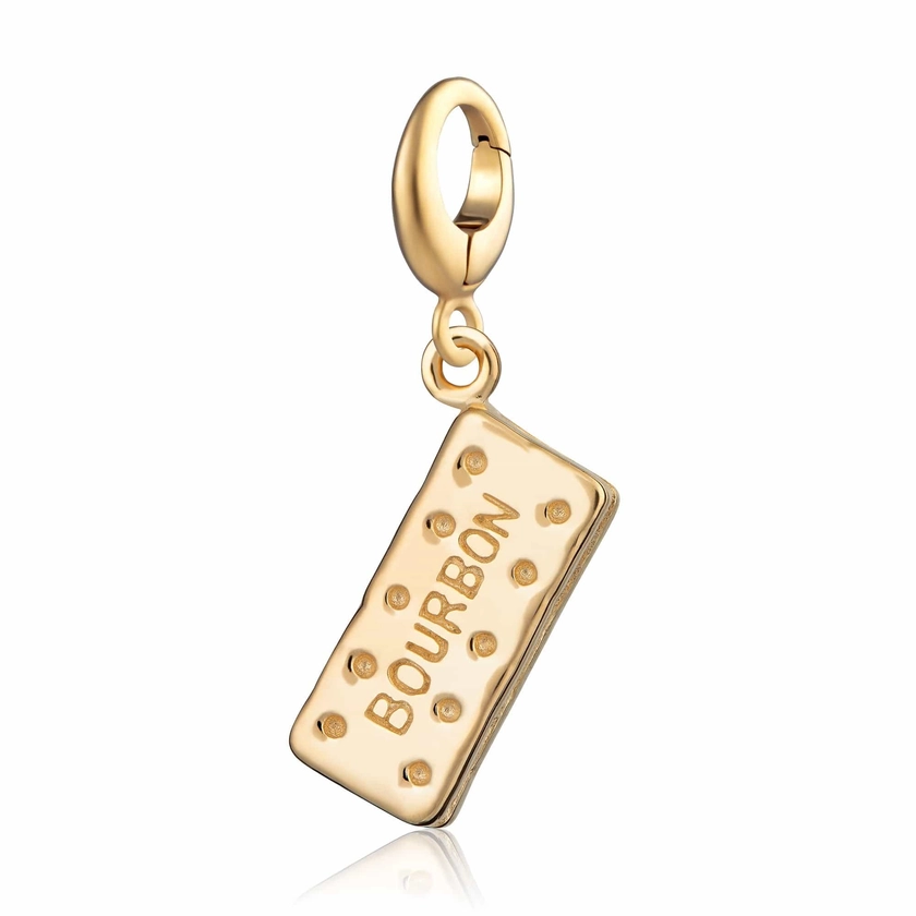 Gold Plated Bourbon Biscuit Charm | Lily Charmed