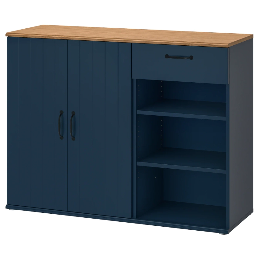 SKRUVBY sideboard, black-blue, 471/4x143/4x353/8" - IKEA