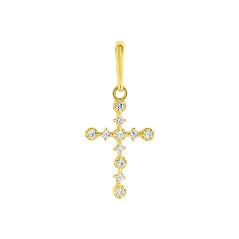 Pendentif Or Jaune Lucinien Oxyde De Zirconium