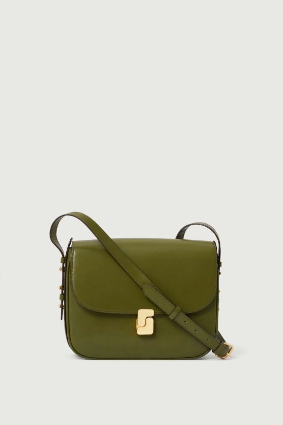 Sac Bellissima Maxi - Vert Olive - Cuir - Femme