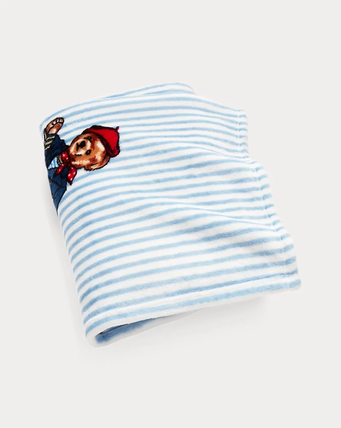 Teddy Bear Stripe Throw Blanket | Ralph Lauren