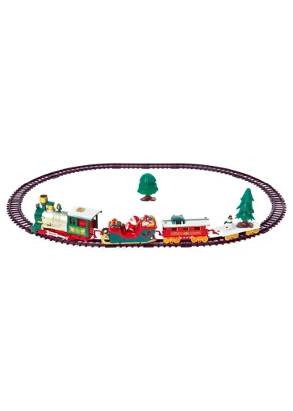 Premier Decorations 32 Piece Battery Operated Train Set with Music and Lights