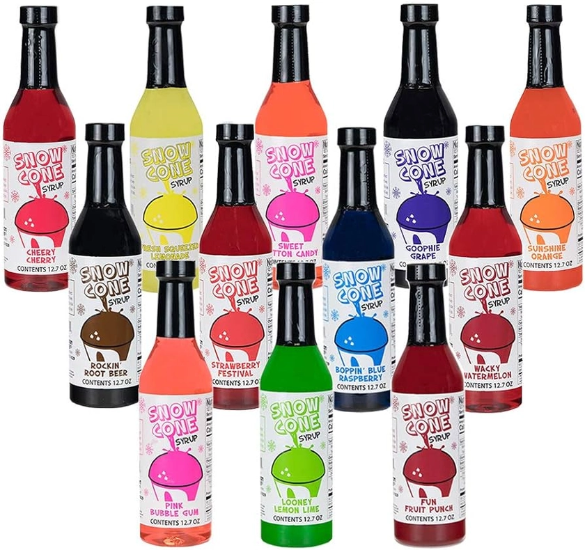 12.7oz Snow Cone Syrups (12 Pack)