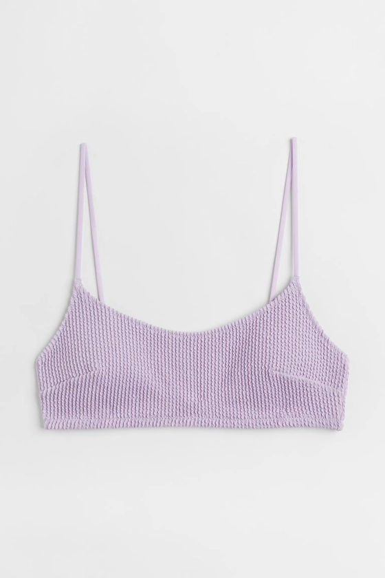 Padded Bikini Top - Sleeveless - Short - Light purple - Ladies | H&M US