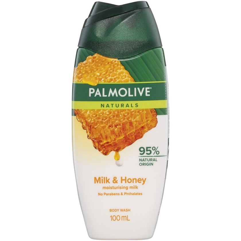 Palmolive Travel Body Wash Shower Gel Naturals Milk & Honey 100mL | Woolworths