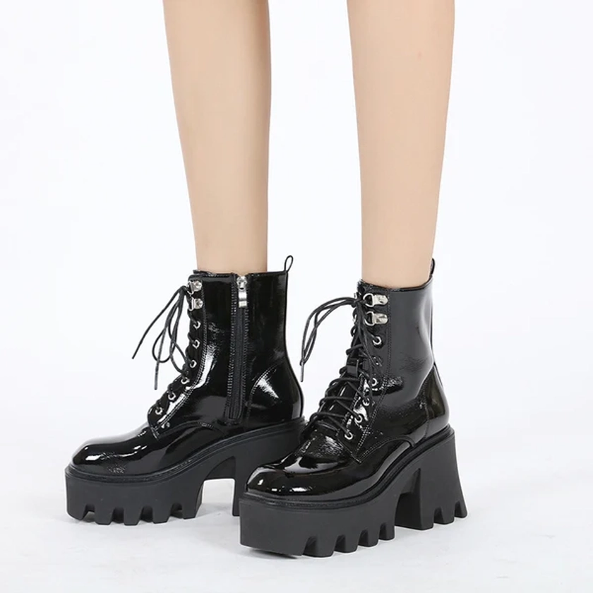 Chunky Heeled Ankle Boots