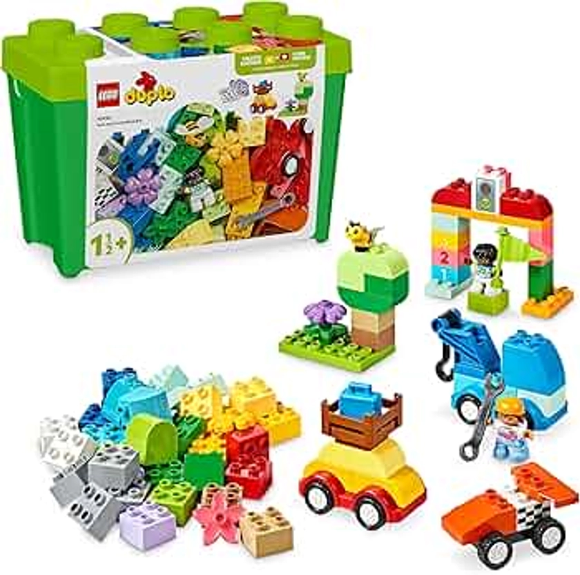 LEGO Duplo Classic La Boîte de Briques Voitures et Camions - Jouet d’Éveil - Set de Véhicules pour Enfants - Jeu Éducatif Développant la Motricité Fine pour Garçons et Filles dès 18 Mois 10439