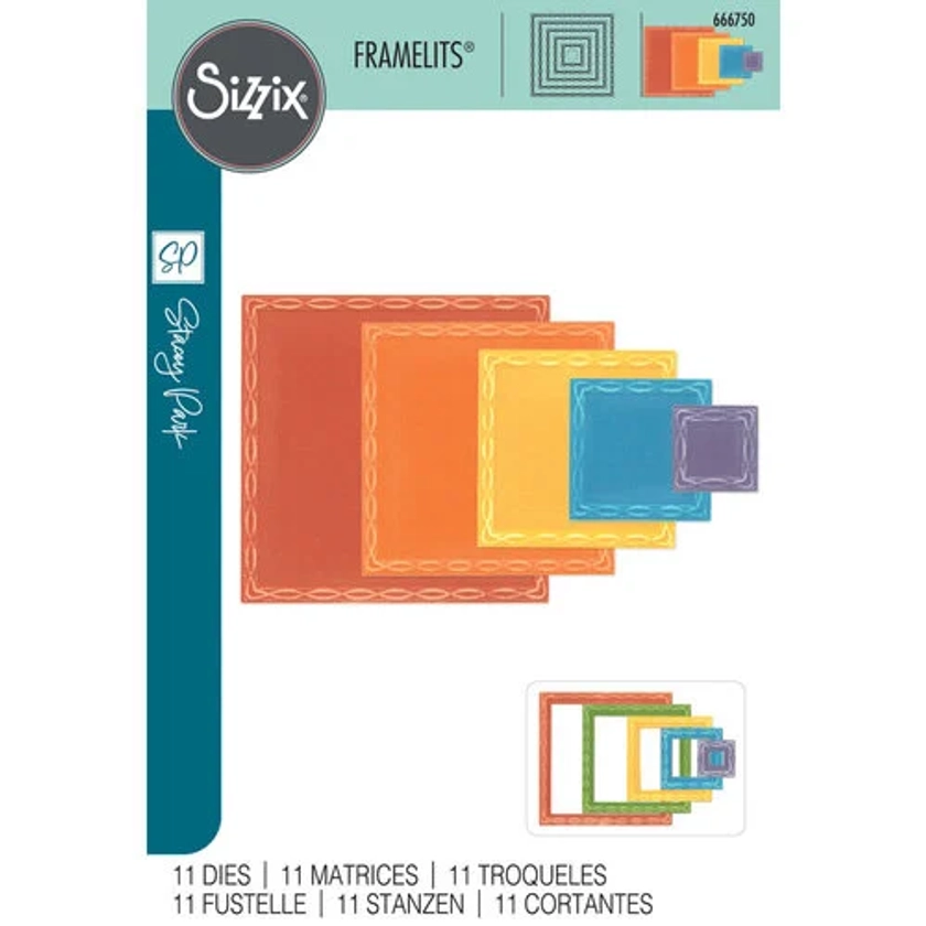 Fanciful Yvette Interlaced Squares Framelits Dies by Stacey Park for Sizzix - Scrapbook.com