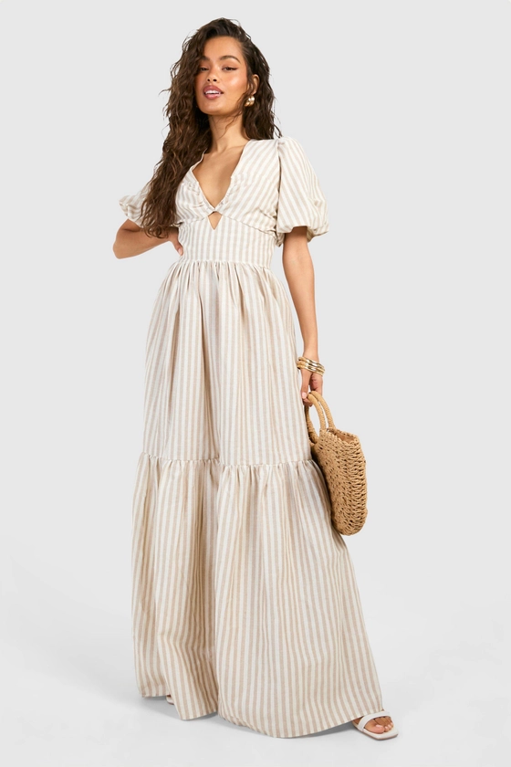 Stripe Tiered Maxi Dress