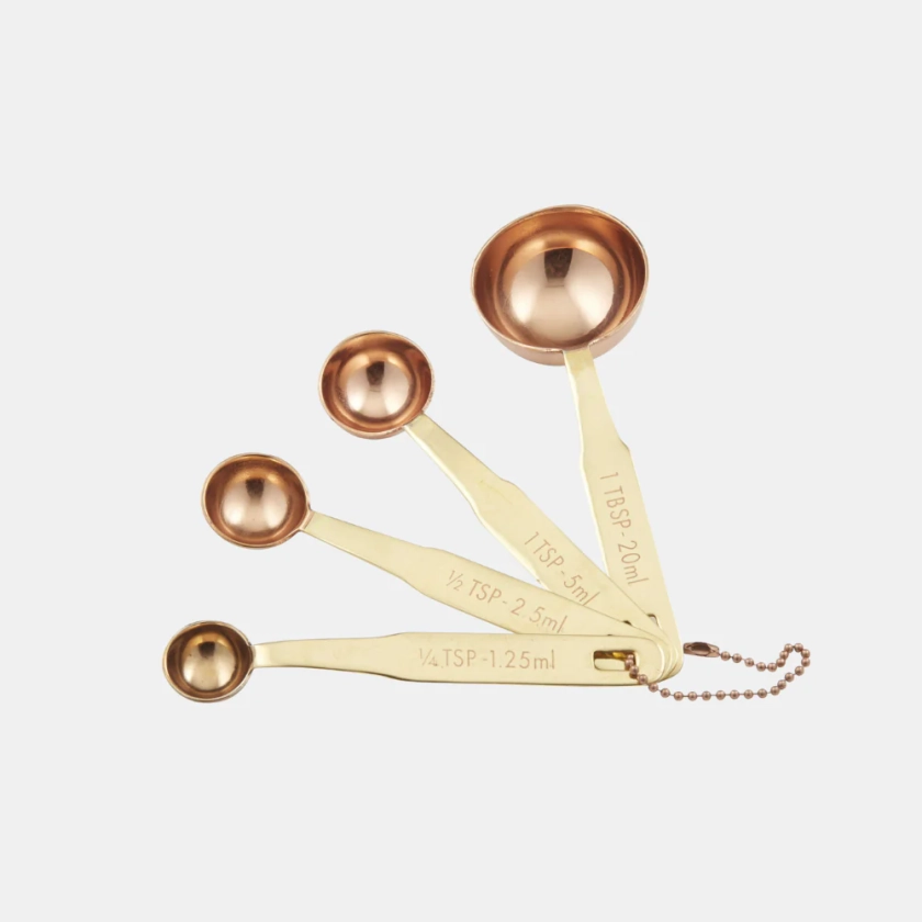 Copper Measuring Spoons - set of 4