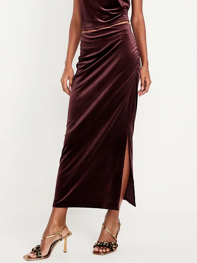 Velvet Maxi Skirt