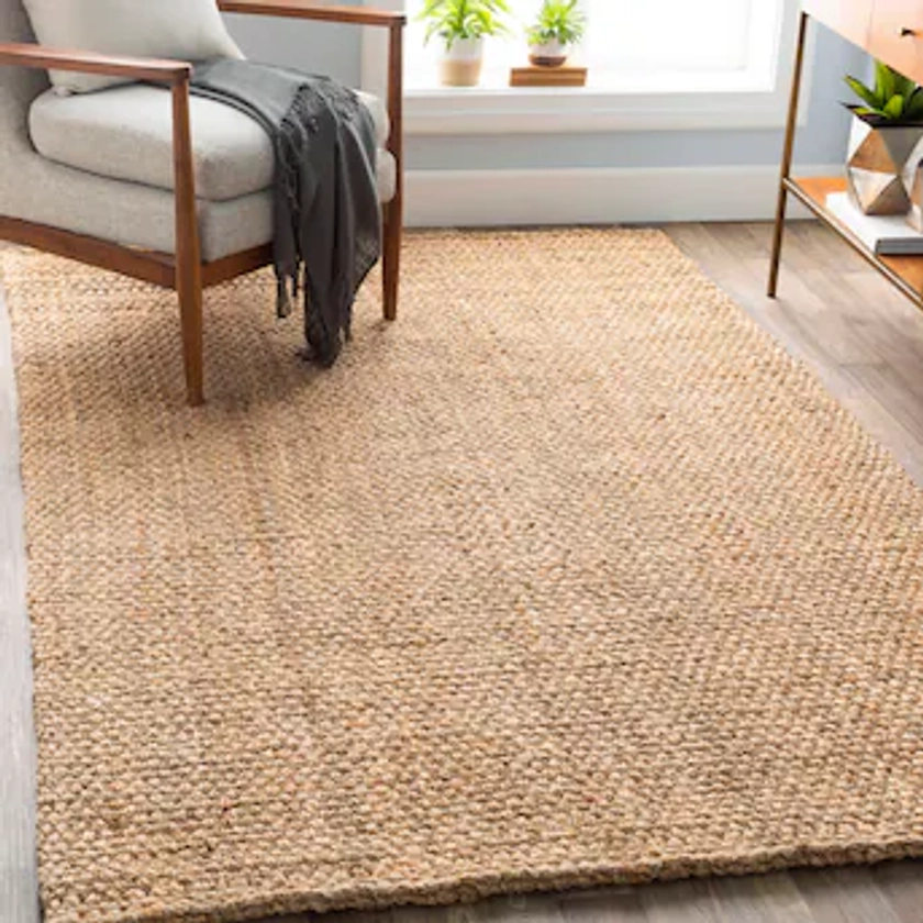 allen + roth Jute 8 X 10 (ft) Woven Jute Khaki Indoor Solid Area Rug in the Rugs department at Lowes.com