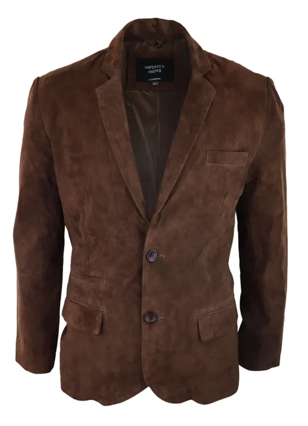 Jackets & Coats | Genuine Suede Blazer Style Jacket Leather | TruClothing