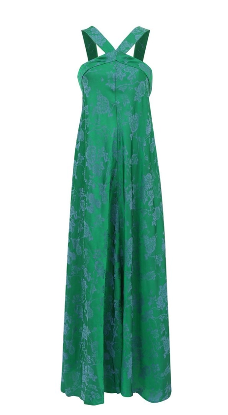 Frnch Angelique Satin Dress - Emerald Green | Γυναικεία Ρούχα Sketch