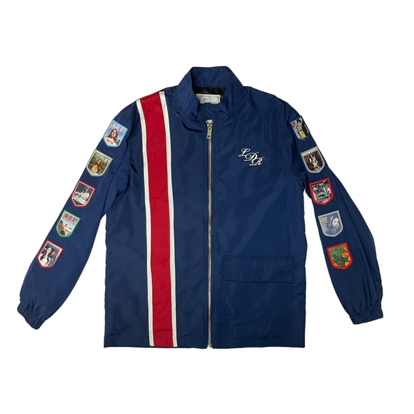 Lana Del Rey Racing Jacket With Patches Commemorative LDR Racer Jackets In Navy For Women And Men Tops Coat T Shirt Clothing
