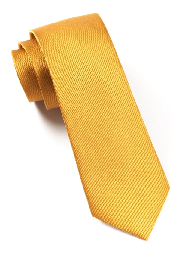 Grosgrain Solid Mustard Tie | Silk Ties | Tie Bar