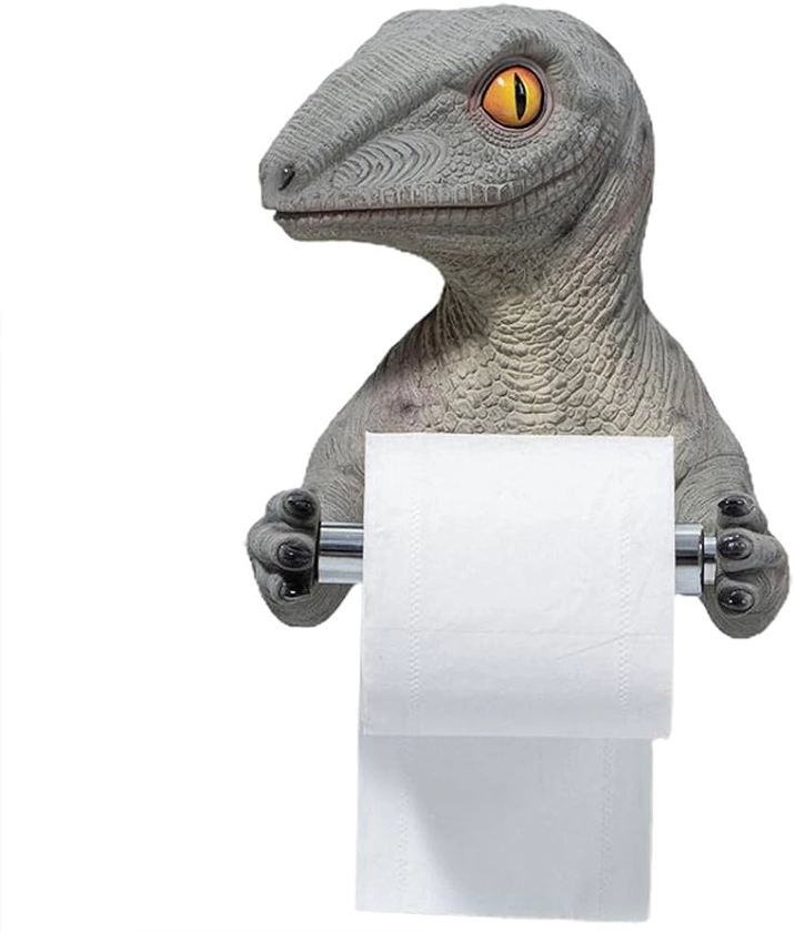 Chiyyak Porte-rouleau de papier toilette décoratif - Dinosaure - Pour salle de bain, WC et cuisine