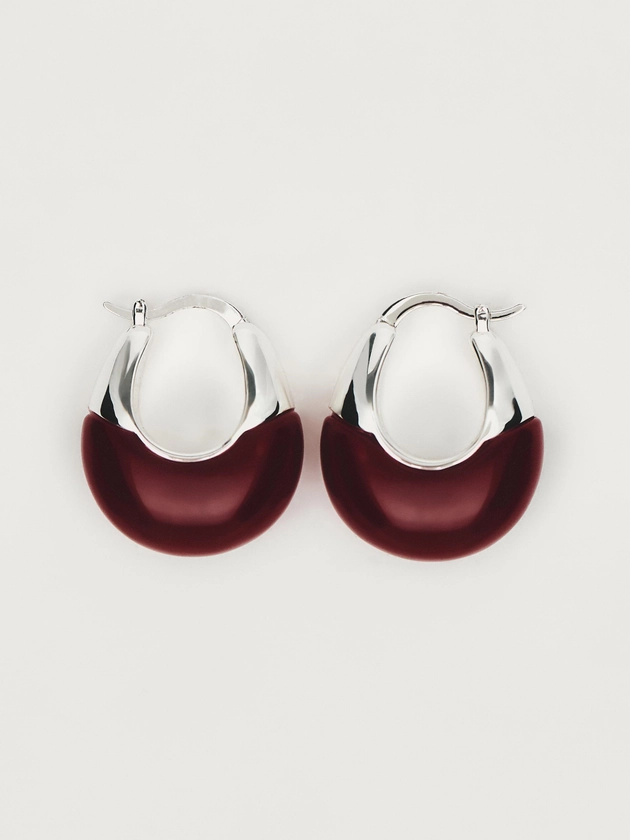 Oorbellen van rood kunsthars · Rood · Accessories | Massimo Dutti