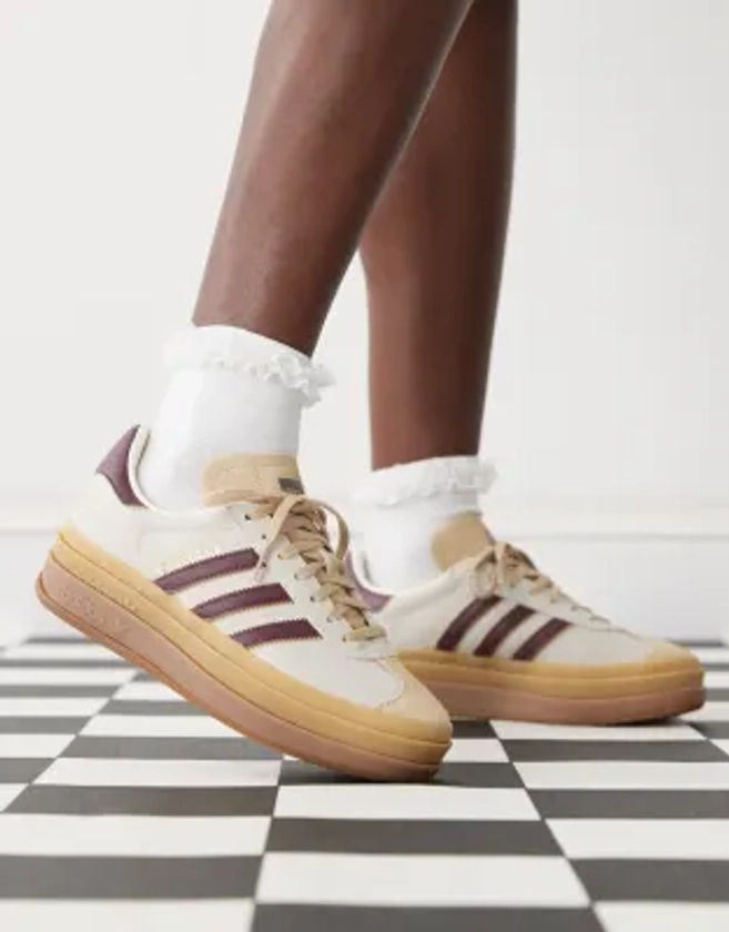 adidas Originals - Exclusivité ASOS - Gazelle Bold - Baskets - Crème et bordeaux | ASOS