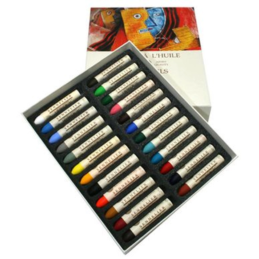 Boîte pastels à l'huile 24 couleurs universelles Sennelier chez Rougier & Plé