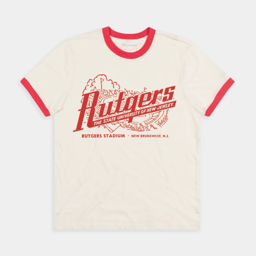 Rutgers Football Vintage 1951 Ticket Ringer Tee