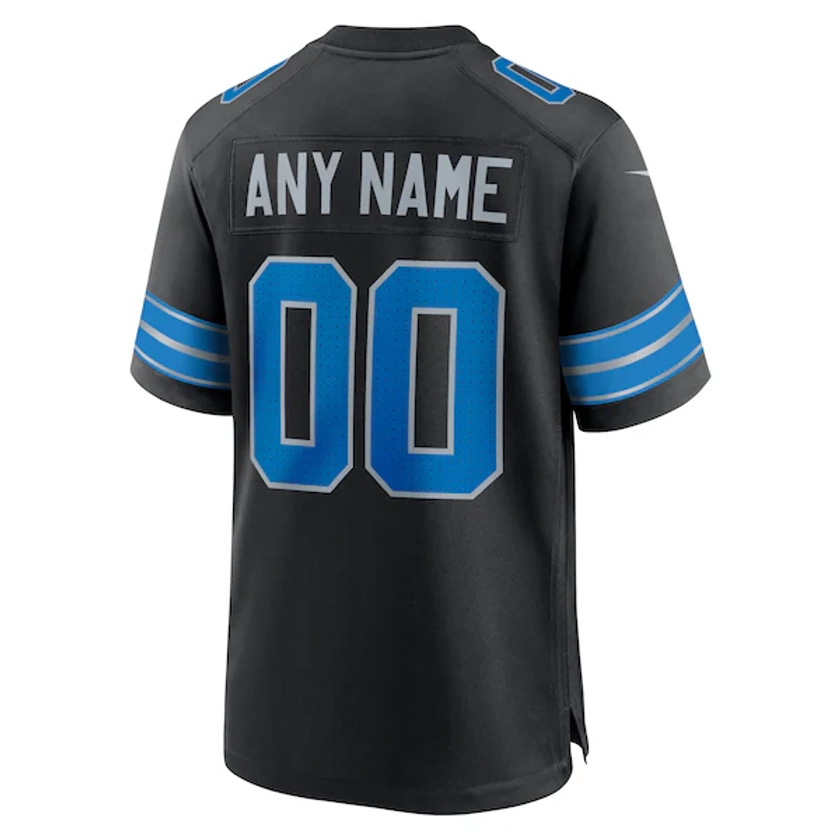 Men's Nike  Black Detroit Lions Alternate Custom Game Jersey