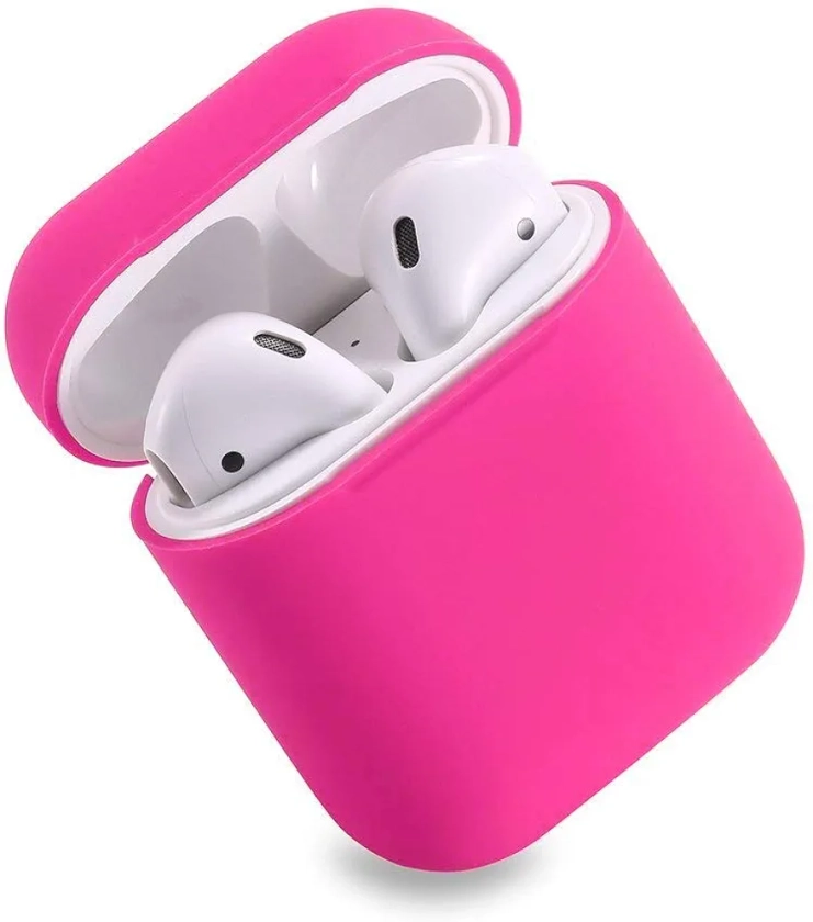 HappyCover Compatible for Airpods Case 2 & 1, Protective Silicone Cover Skin for Airpods Charging Case (Rosy)