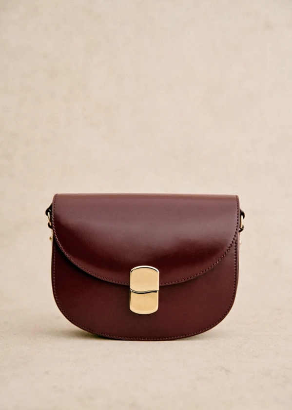 Claude Bag - Glossy Burgundy - Bovine leather - Sézane