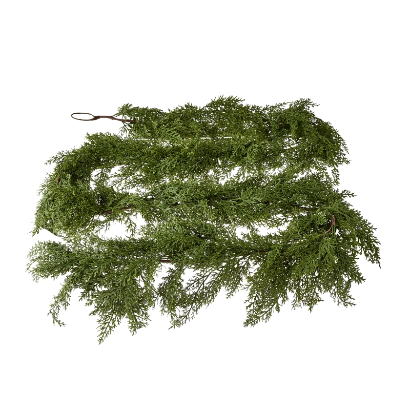 My Texas House Unlit Real-touch Cedar Evergreen Artificial Christmas Garland, Green, 9 ft - Walmart.com