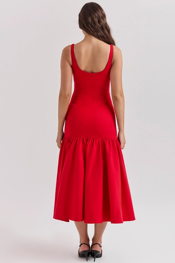 What's New : Clothing : 'Amore' Scarlet Midi Dress
