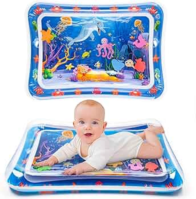 Tummy Time Water Mat丨Inflatable Tummy Time Water Play Mat for Babies, Infants and Toddlers 3 to 12 Months Promote Development Toys Baby Gifts