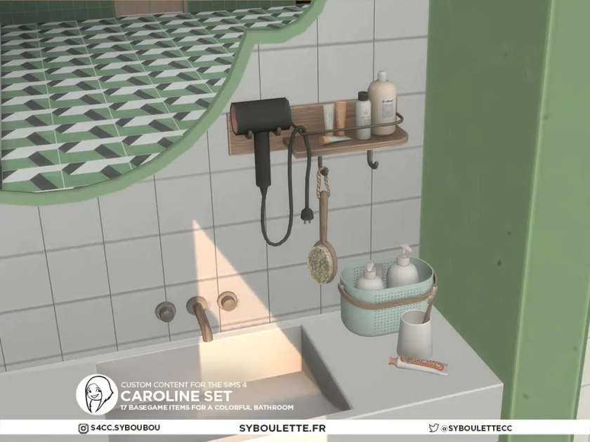 Caroline bathroom cc sims 4 - Syboulette Custom Content for The Sims 4