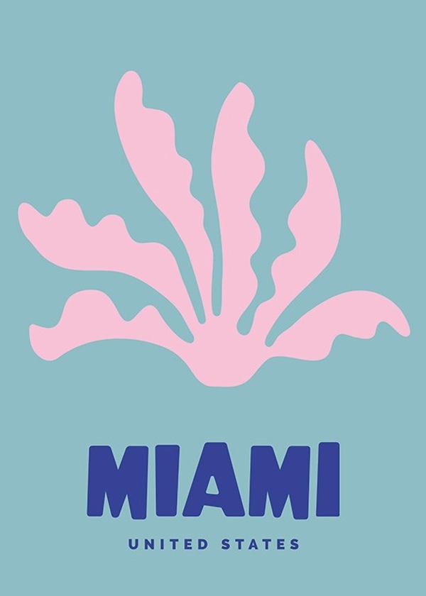 Graphic Miami Affiche