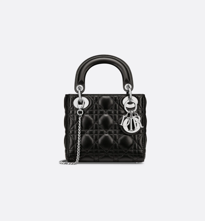 Sac Lady Dior Mini Cuir d'agneau Cannage noir | DIOR