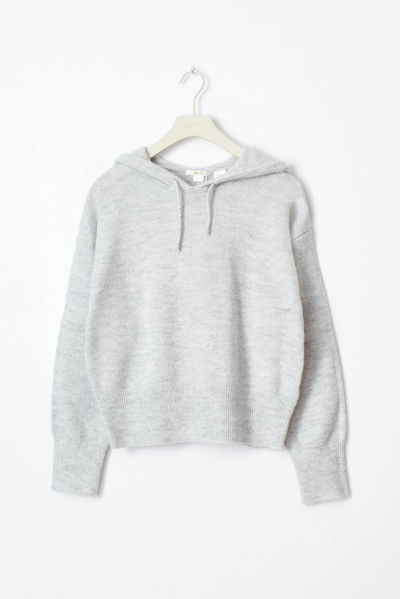 Y soft knitted hoodie - Grå - Dam - Gina Tricot