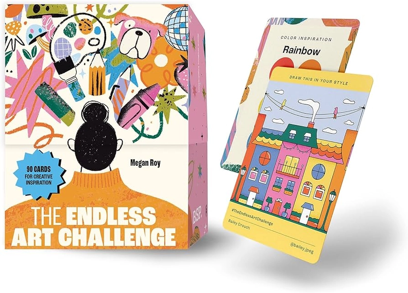 The Endless Art Challenge Card Deck: 90 Creativity Prompt Cards (Overall 25,000 Combinations!) for Never-Ending Art I nspiration (Gift for Creatives)