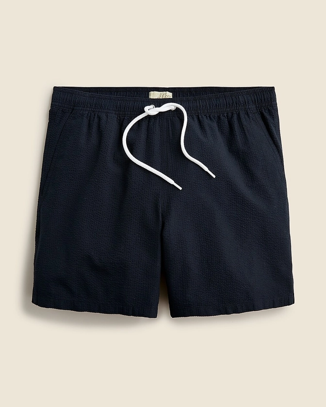 6'' stretch swim trunk in seersucker