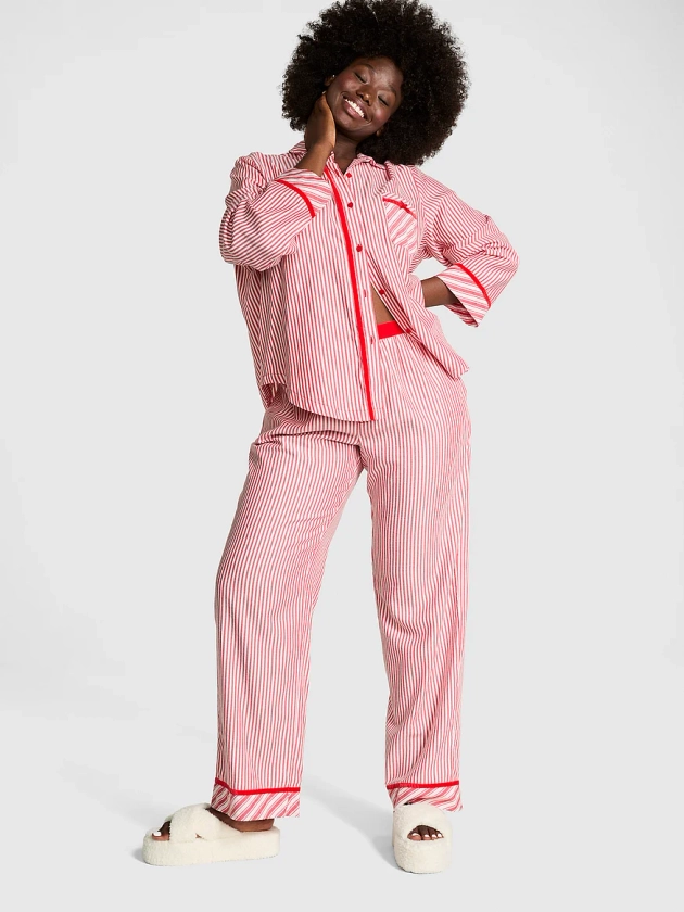 Buy Flannel Long Pajama Set - Order Pajamas Sets online 1125531200 - PINK US