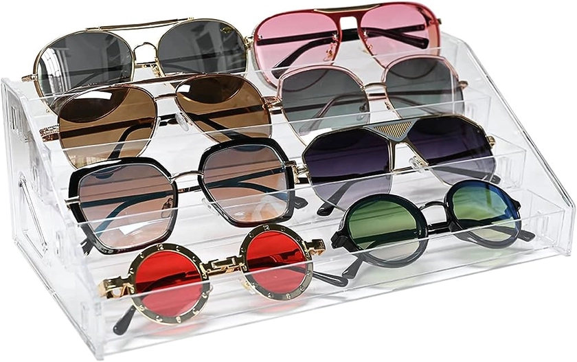 Amazon.com: LoengMax Sunglasses Organizer - Clear Eyeglasses Display - Eyeglasses Storage - Essential Oils Holder(4 Layer) : Home & Kitchen