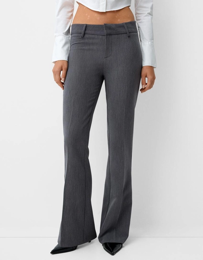 Tailored fit flared trousers