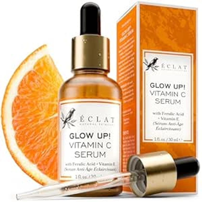 Amazon.com: Vitamin C Face Serum - Dark Spot Remover Facial Serum, Vit C Serum with Hyaluronic Acid, Ferulic Acid, & Vit E - Anti Aging and Skin Brightening Serum, Pure Vitamin C Serum Skin Care : Eclat Skincare: Beauty & Personal Care