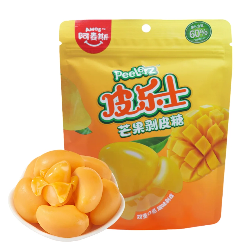 Peelable Amos Peelerz Peeling Mango Gummy Candy 118g|75g