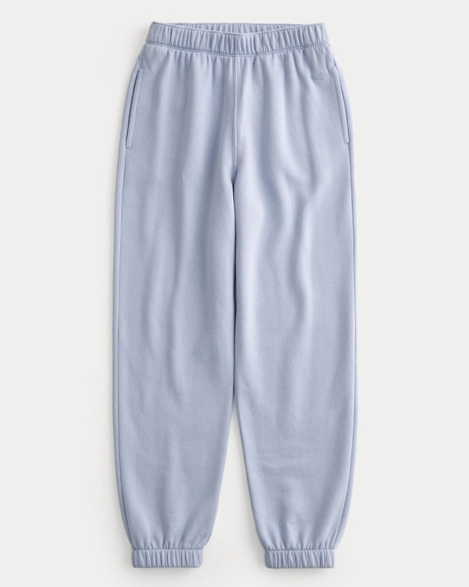 Women's Fleece Icon Dad Joggers | Women's Bottoms | HollisterCo.com