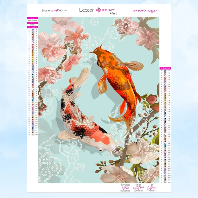 Kit de peinture diamant animal 5D, poisson rouge Koi, mosaïque d'art, broderie complète, biscuits, point de croix, décoration d'intérieur, document - AliExpress