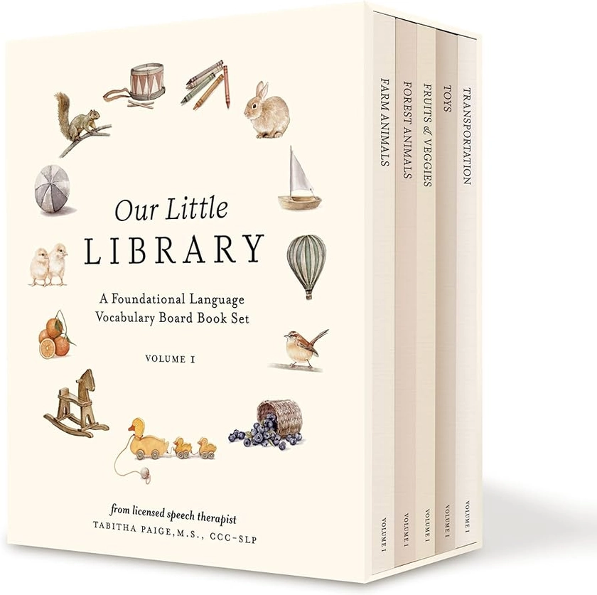 Our Little Library: A Foundational Language Vocabulary Board Book Set for Babies